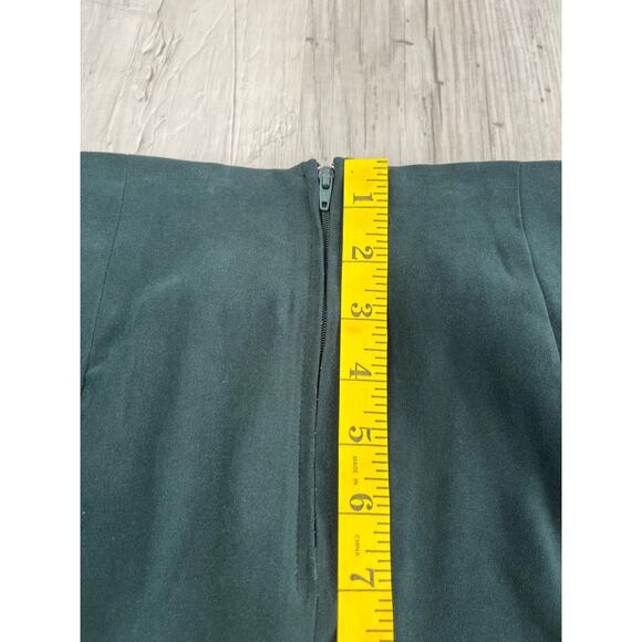 Vintage DBY Green Suede Back Zip Mini Skirt 90s Y2K 7/8 - Picture 9 of 10